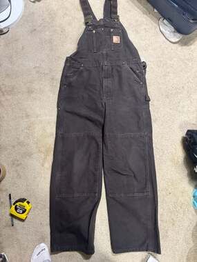 Carhartt R06 DKB Double Knee Dungaree Overalls 34x32